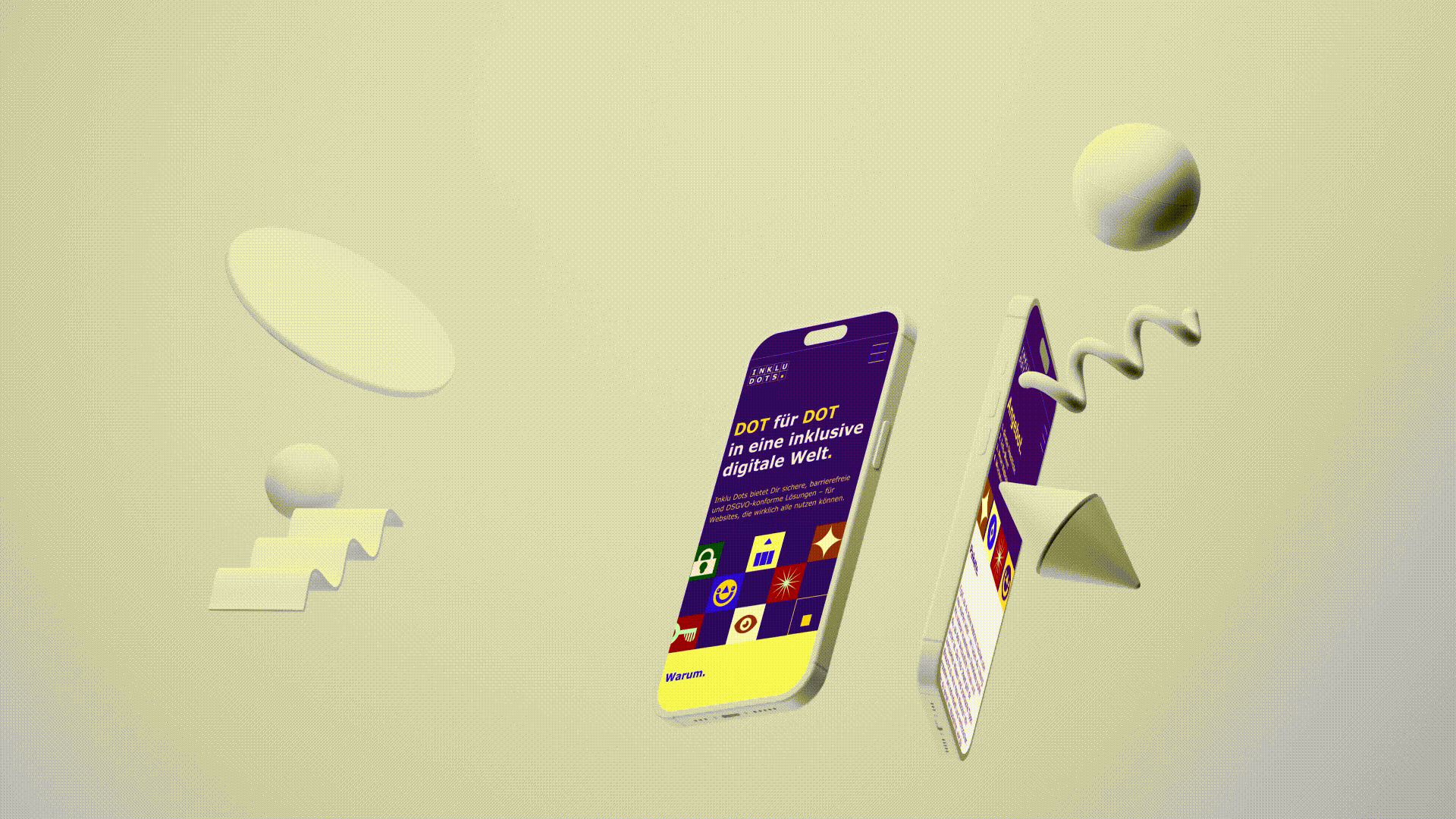 Mockup von Inklu Dots Website