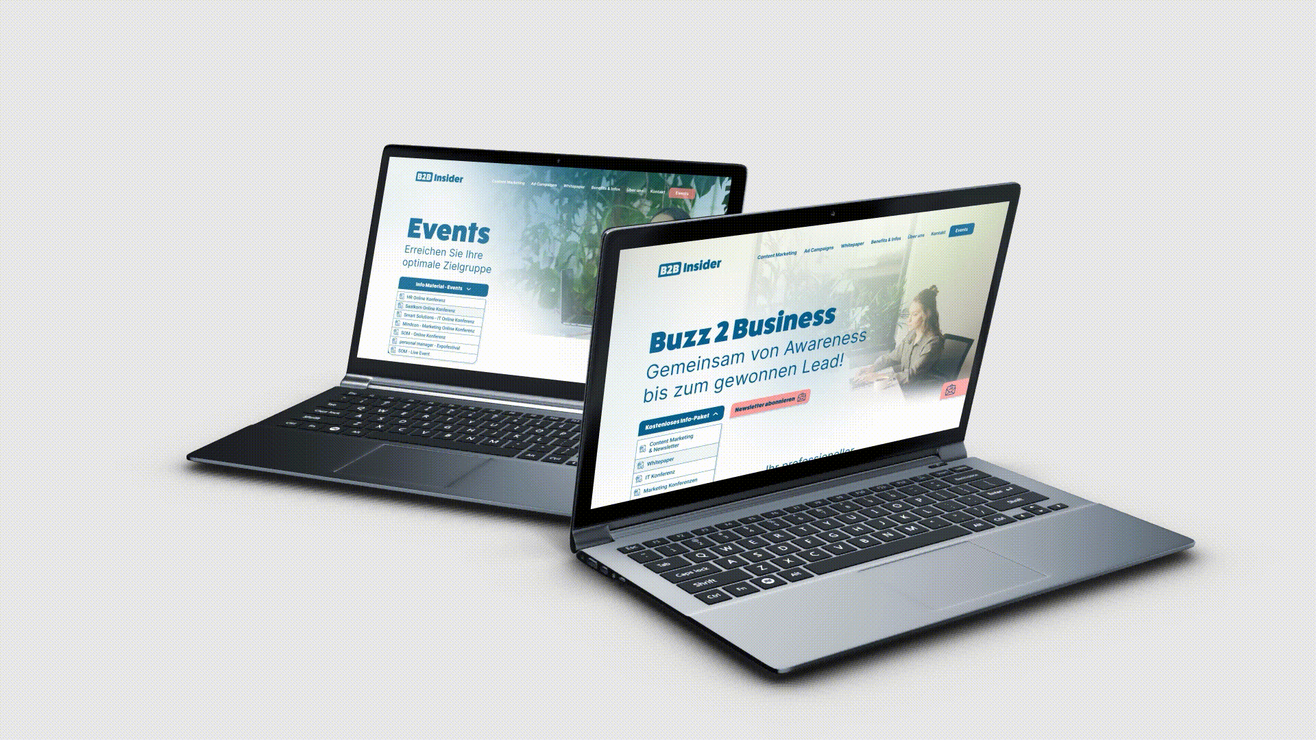 Mockup von B2B Insider Website